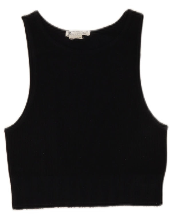 Top colete feminino ZARA UK 4 XS preto