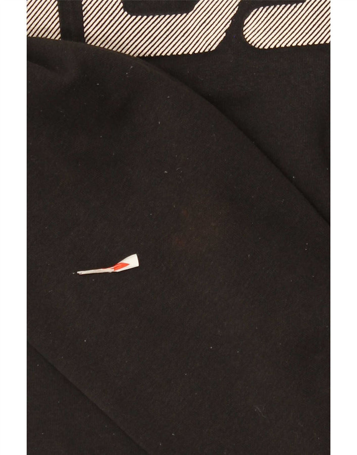 Fila Mens Graphic Moletom Jumper Médio Algodão Preto