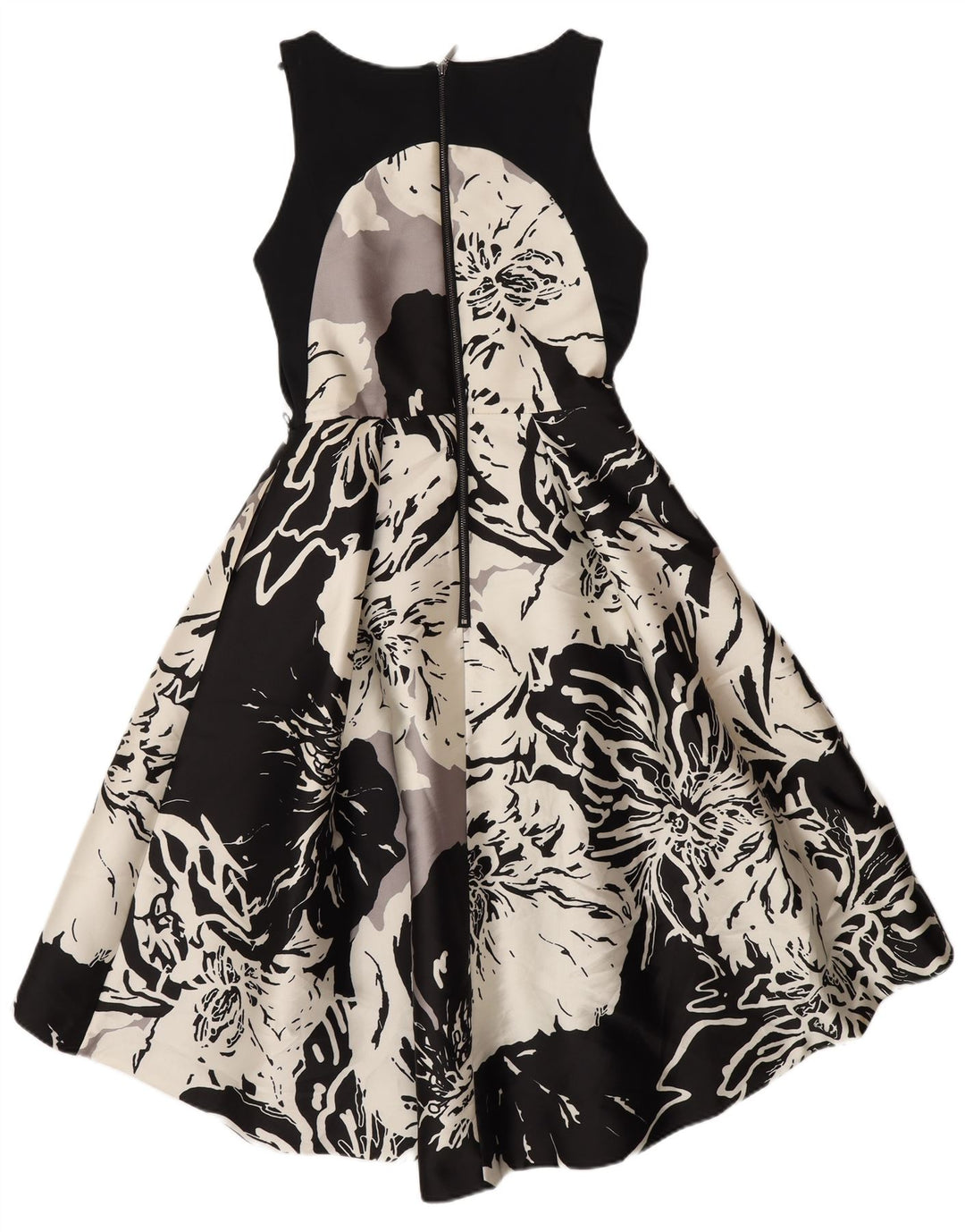 Vestido feminino Coast A-Line UK 8 pequeno poliéster floral preto