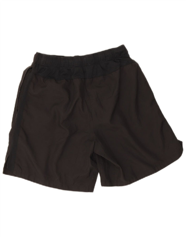 Shorts esportivos femininos Nike Dri Fit UK 12 poliéster preto médio