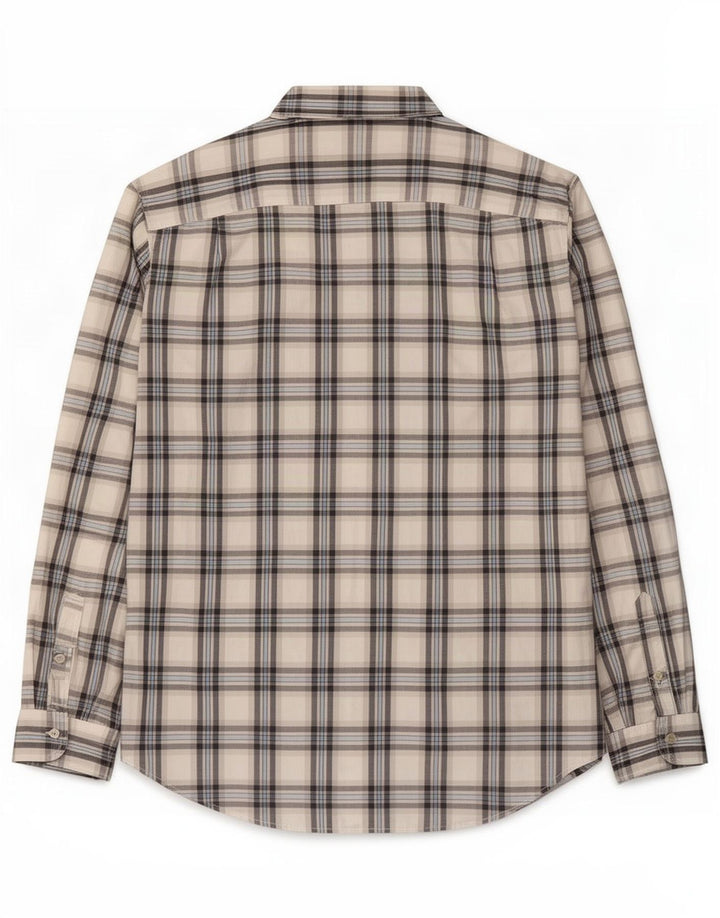 Camisa masculina de ajuste atlético American Eagle XL algodão xadrez branco