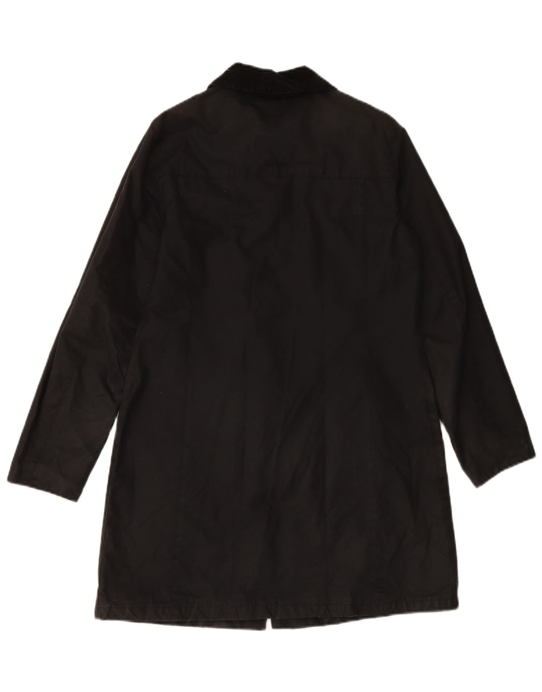 Sobretudo feminino grande de algodão encerado BARBOUR Reino Unido 10 pequeno algodão preto