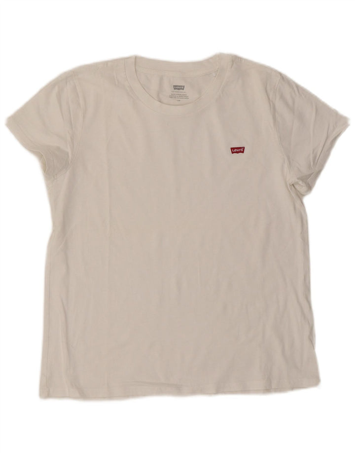 Camiseta feminina Levi's UK 14 grande branca
