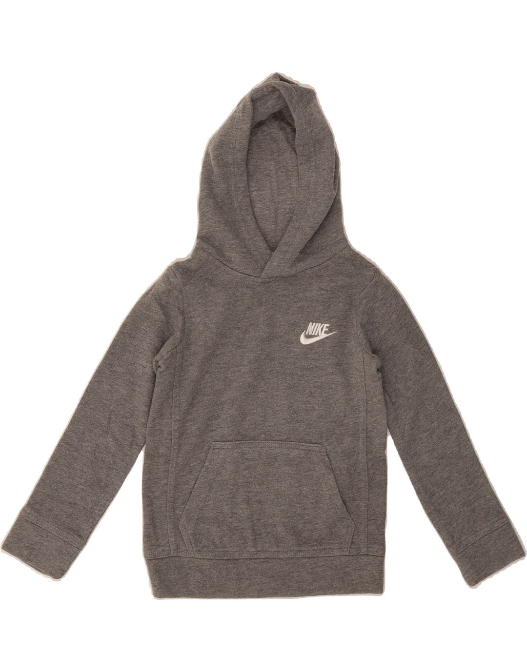 NIKE Boys Hoodie Jumper 3-4 Years Grey Cotton Vintage Nike and Second-Hand Nike from Messina Hembry 
