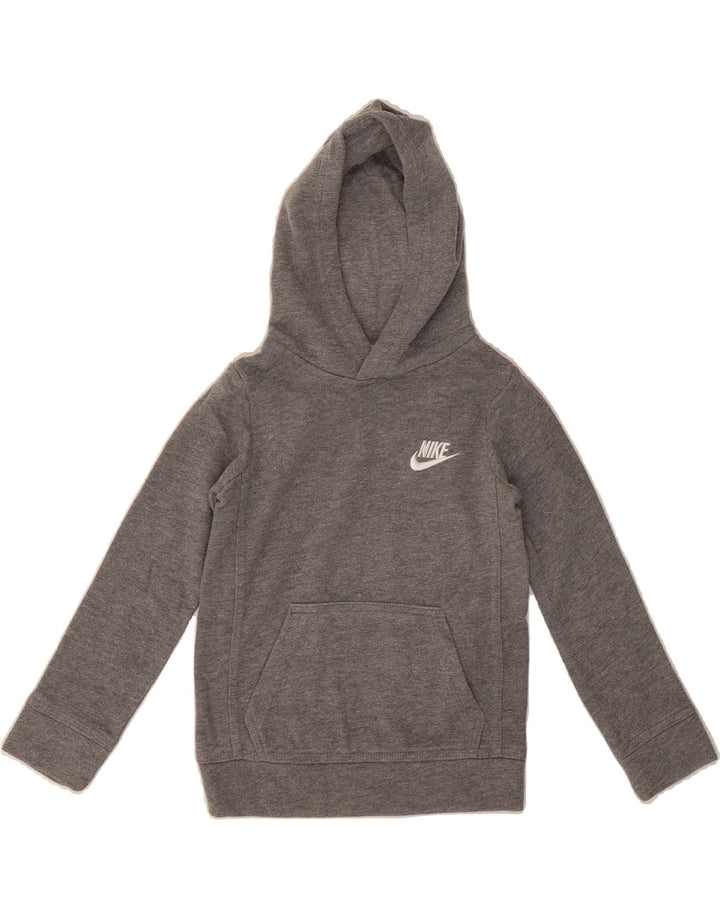 NIKE Boys Hoodie Jumper 3-4 Years Grey Cotton Vintage Nike and Second-Hand Nike from Messina Hembry 