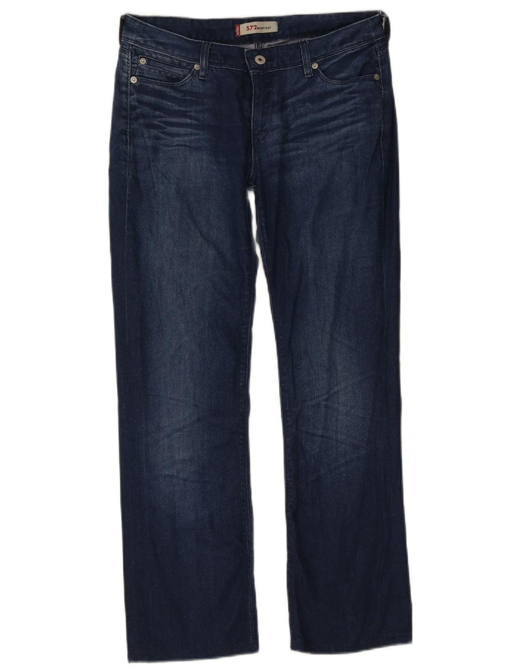 Calça jeans feminina Levi's 572 Bootcut W31 L28 azul marinho algodão