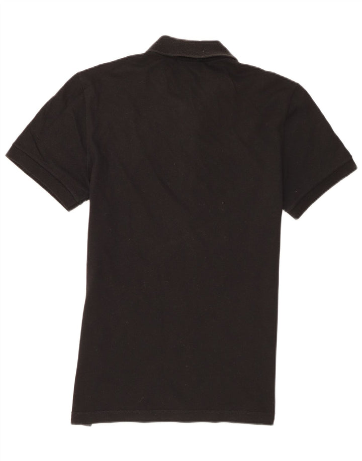 Camisa polo masculina Lacoste tamanho 4 médio algodão preto