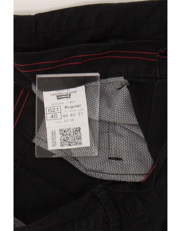 Shorts Chino Masculino Regular CARRERA W36 Grande Algodão Preto