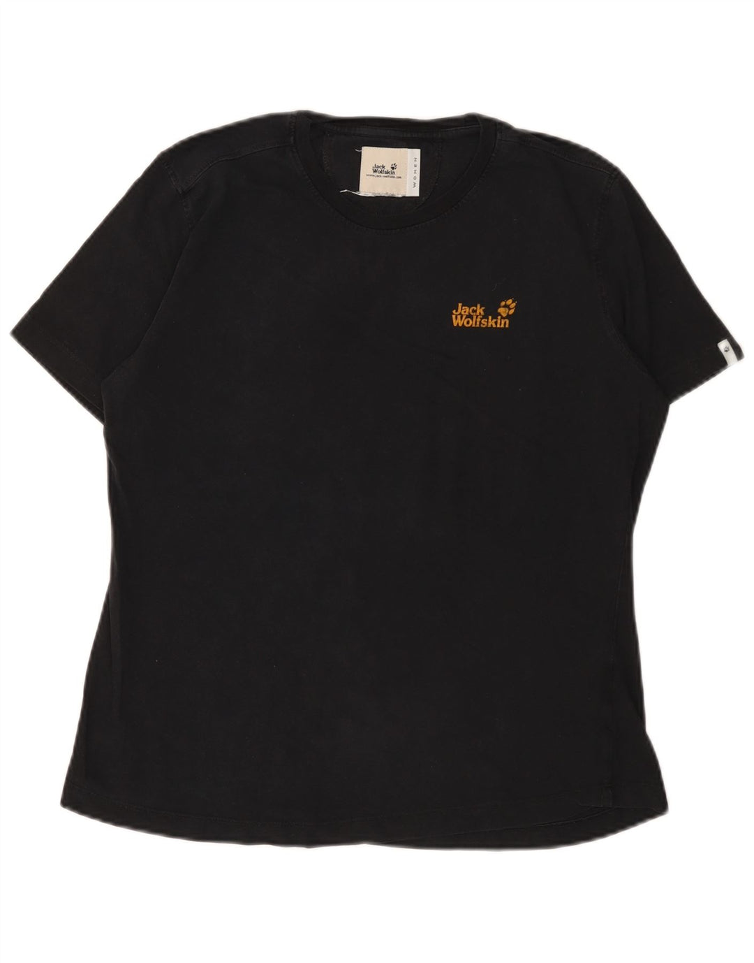 Camiseta feminina Jack Wolfskin UK 14 grande preta
