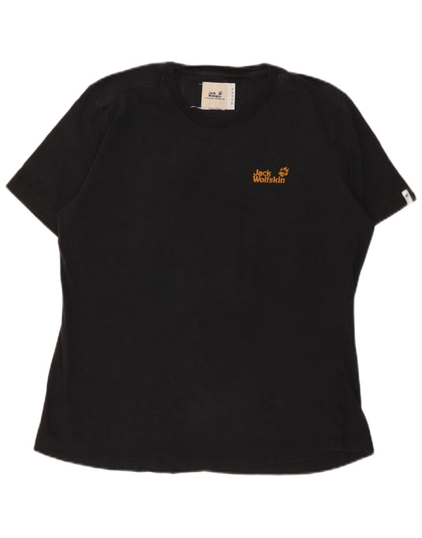 Camiseta feminina Jack Wolfskin UK 14 grande preta