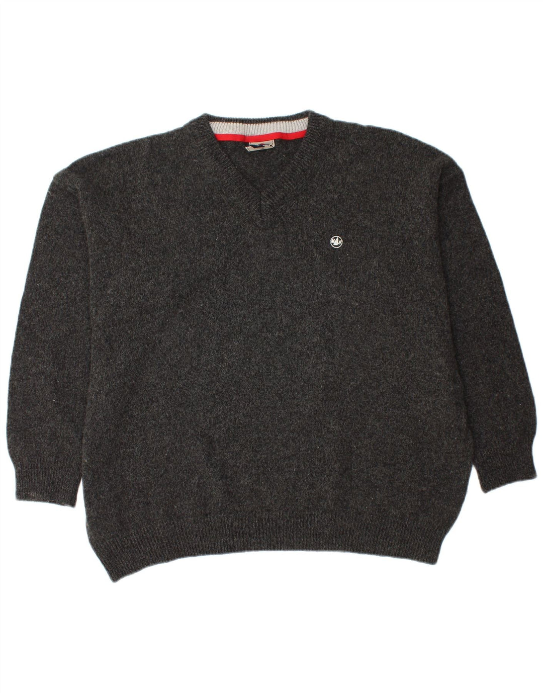 Suéter masculino MURPHY & NYE com decote em V 2XL lã preta