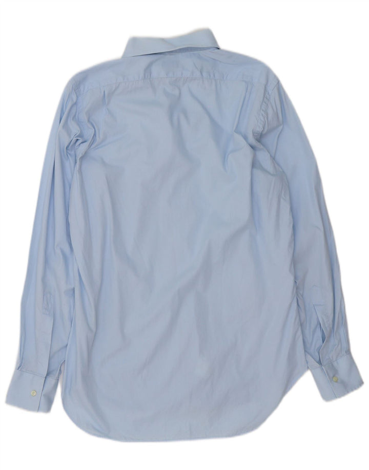 Camisa masculina Dolce & Gabbana tamanho 39 15 1/2 algodão azul médio