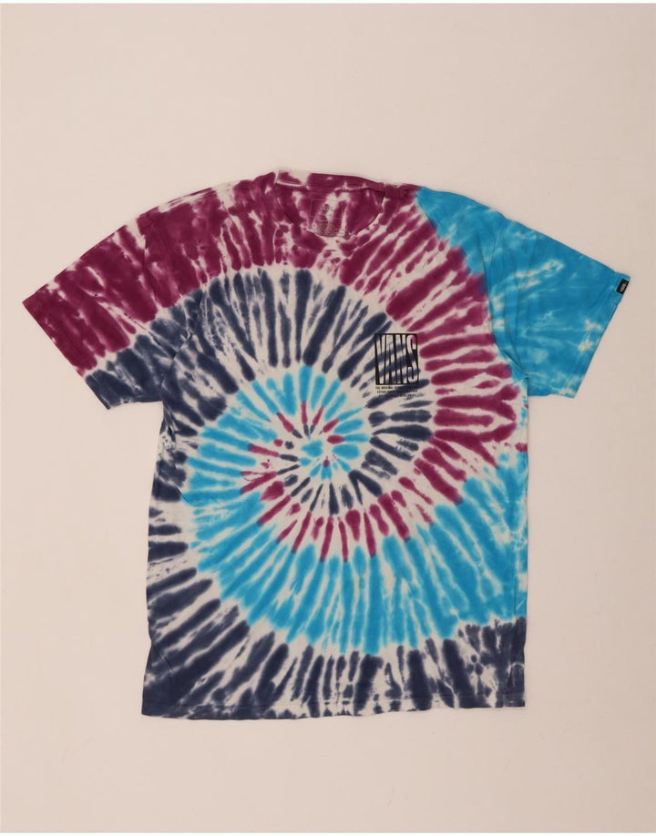 Camiseta masculina VANS gráfica top médio multicolorido tie-dye algodão