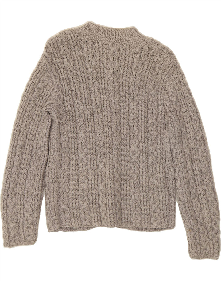 VINTAGE Womens Cardigan Sweater UK 14 Medium Grey Vintage Vintage and Second-Hand Vintage from Messina Hembry 