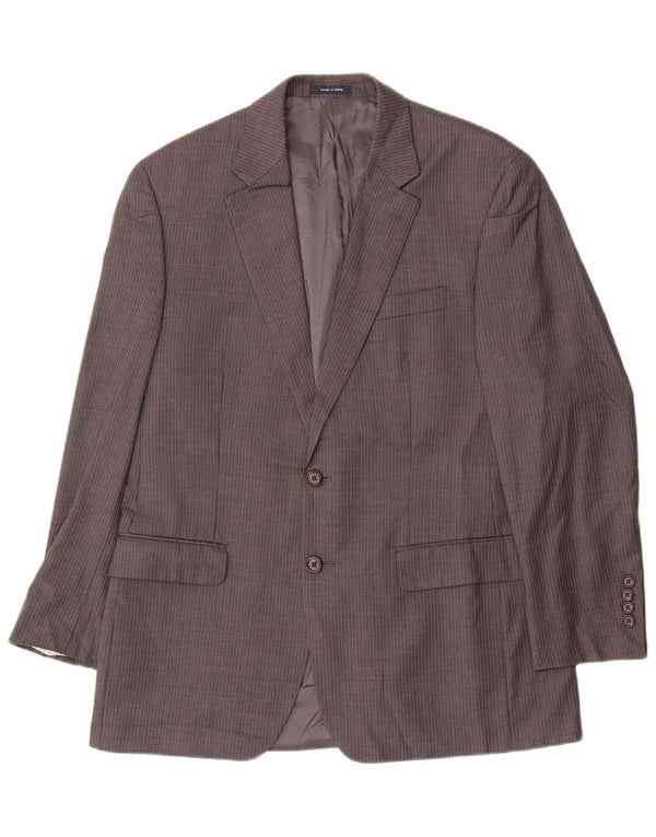 Ralph Lauren Mens 2 Button Blazer Jacket UK 40 Large Grey Pinstripe Wool