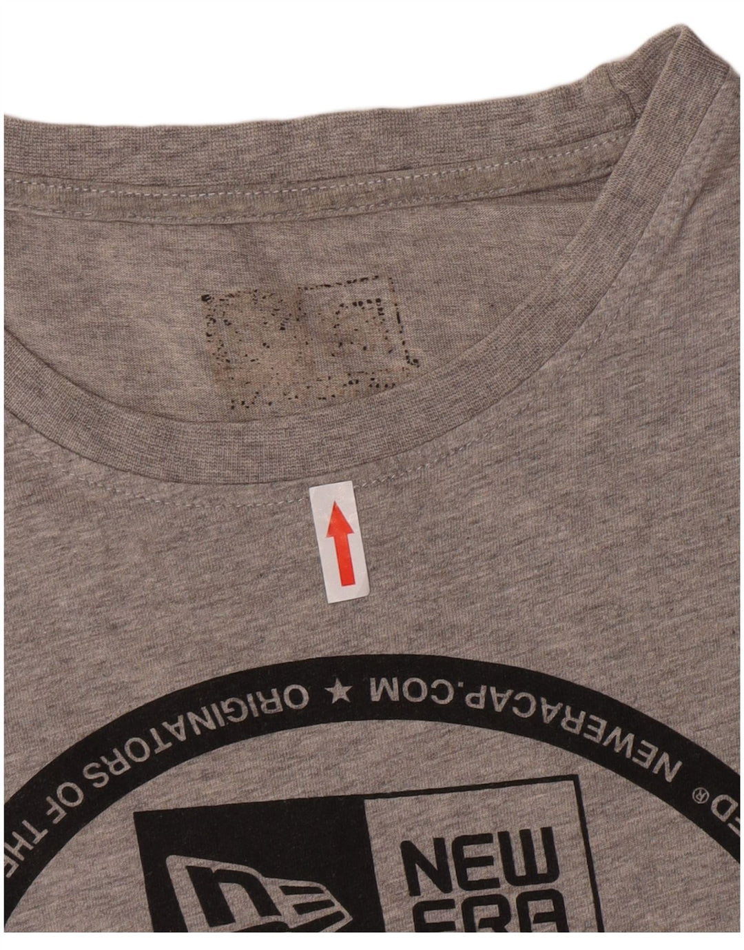 Camiseta gráfica masculina New Era grande algodão cinza