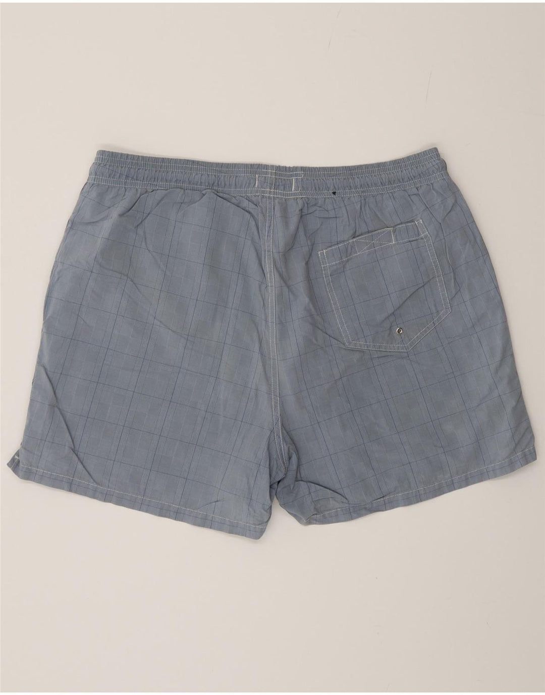 Shorts de natação masculino Gant médio xadrez azul