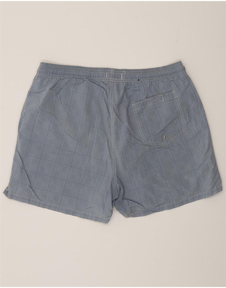 Shorts de natação masculino Gant médio xadrez azul