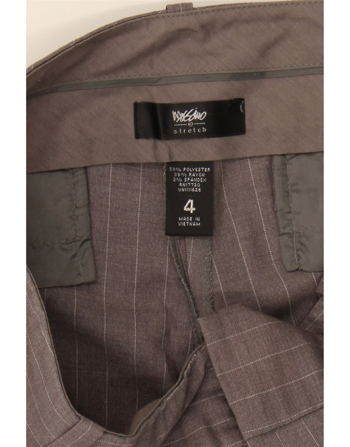 MOSSIMO Womens Straight Capri Trousers US 4 Small W27 L20 Grey Striped Vintage Mossimo and Second-Hand Mossimo from Messina Hembry 
