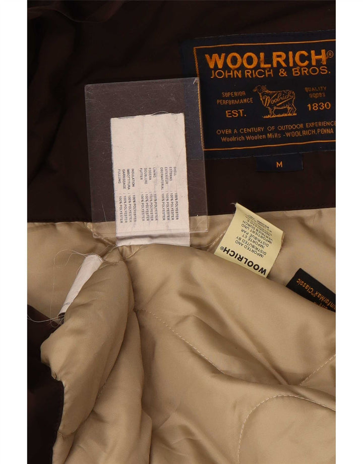 Jaqueta Parka Feminina Woolrich com Capuz Reino Unido 14 Poliéster Marrom Médio