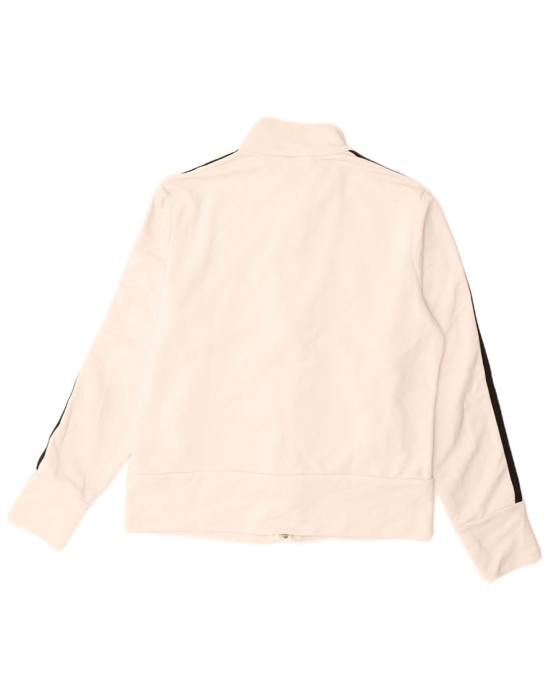 ADIDAS Womens Tracksuit Top Jacket UK 16 Grande Poliéster Branco