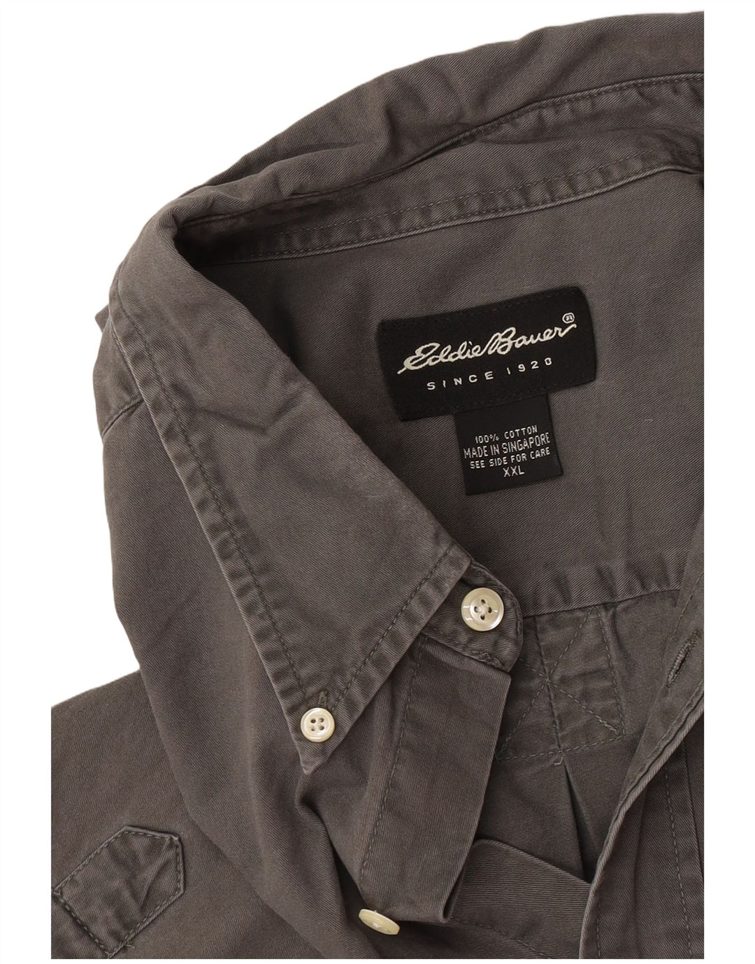 Camisa masculina Eddie Bauer 2XL algodão cinza
