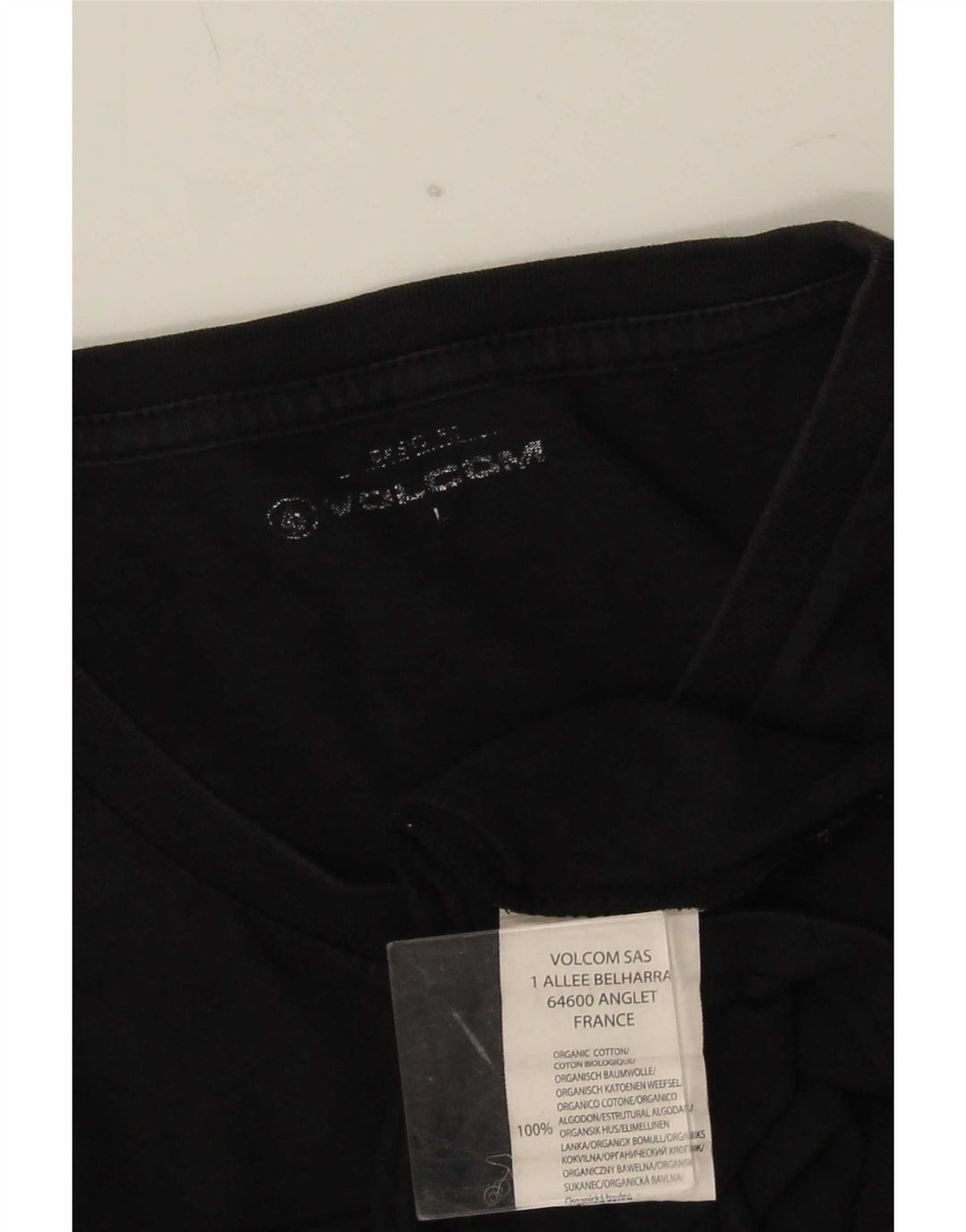 Camiseta masculina gráfica Volcom grande algodão preto