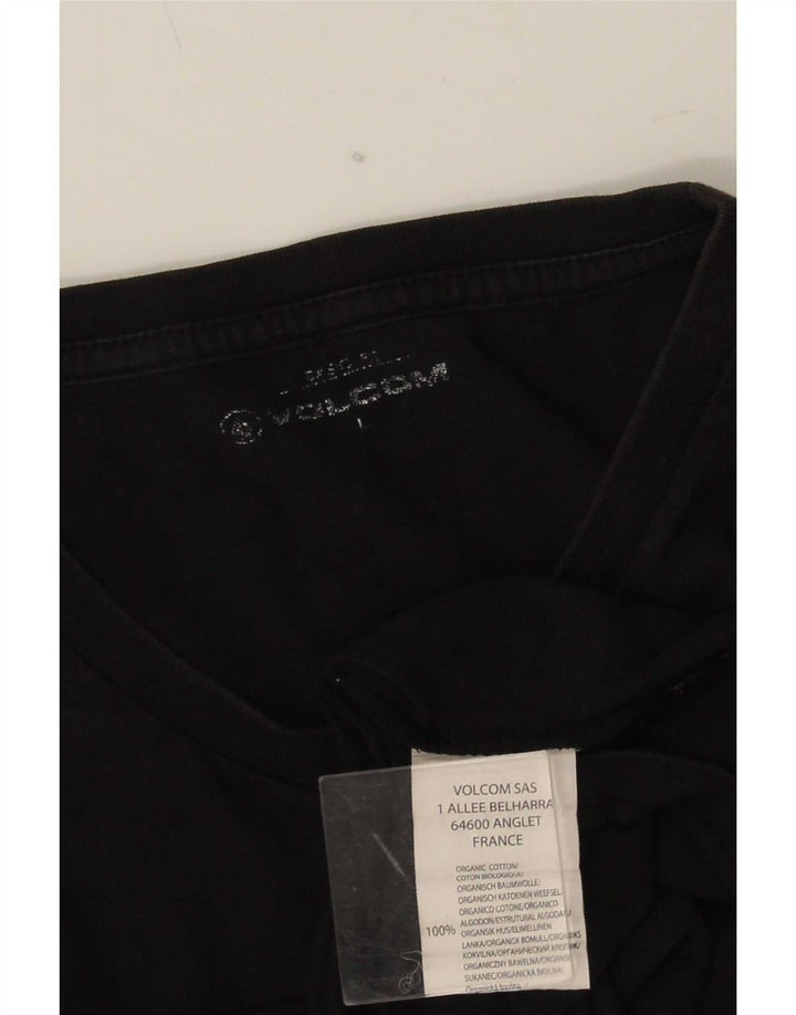 Camiseta masculina gráfica Volcom grande algodão preto