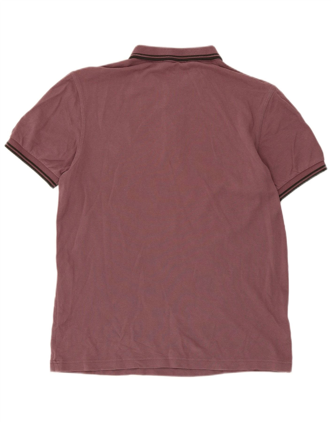 Camisa polo masculina Fred Perry de algodão listrado marrom médio