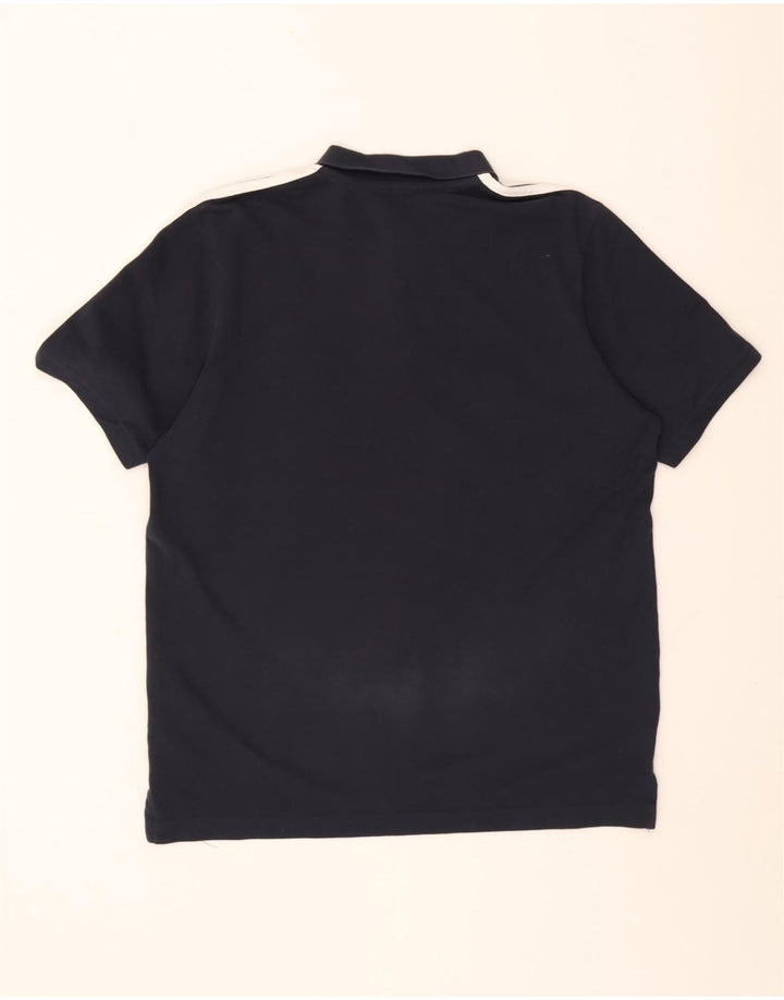 Camisa polo masculina Adidas média azul marinho algodão