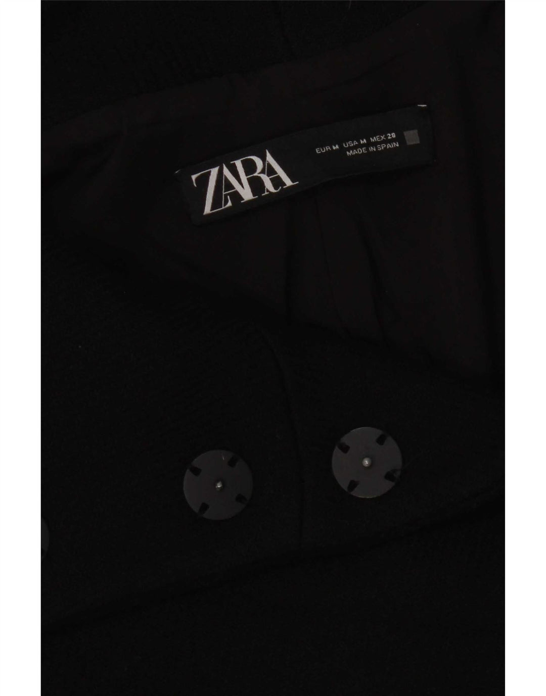 Sobretudo feminino Zara Oversized UK 14 médio preto