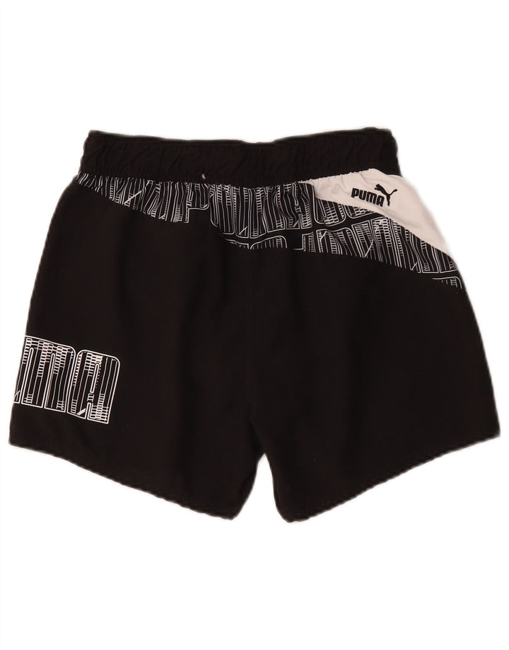 Puma Mens Graphic Sport Shorts Pequeno Poliéster Colorblock Preto