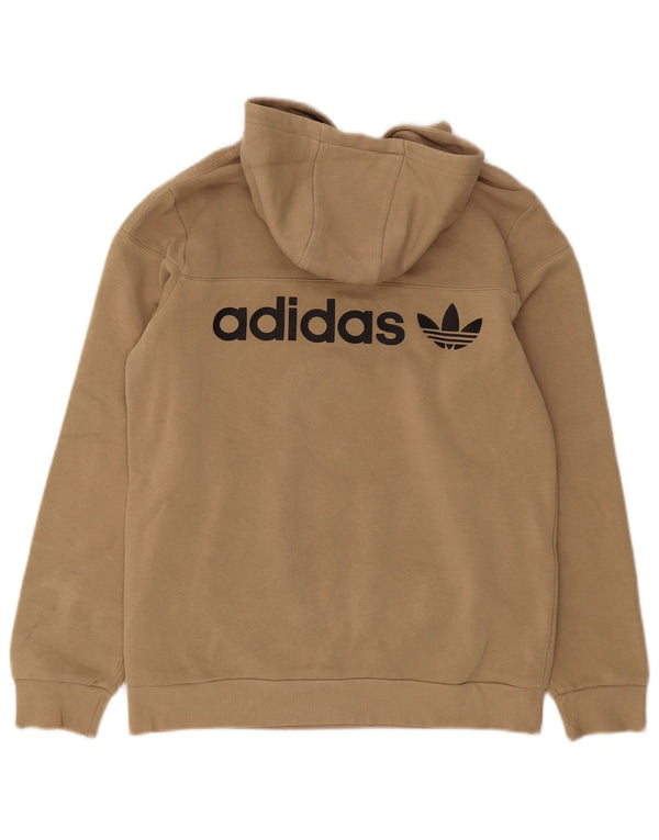 Camisola com capuz gráfico Adidas Boys 15-16 anos algodão bege