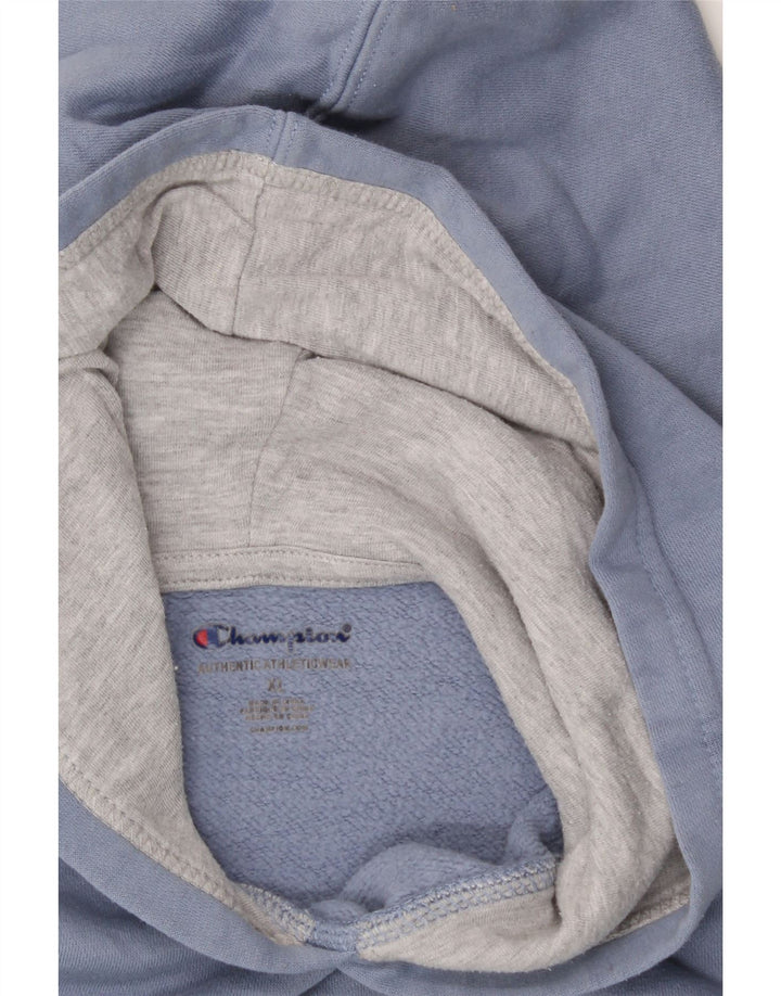 CHAMPION Womens Graphic Hoodie Jumper UK 18 XL Blue Cotton Vintage Champion and Second-Hand Champion from Messina Hembry 