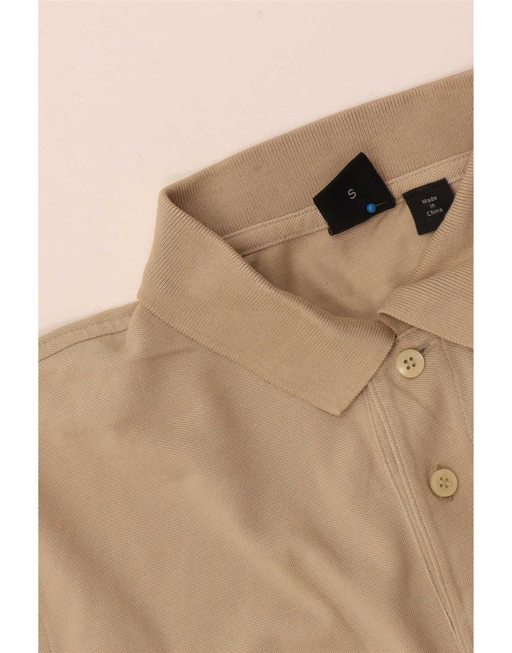 Camisa polo masculina Hugo Boss pequena algodão bege