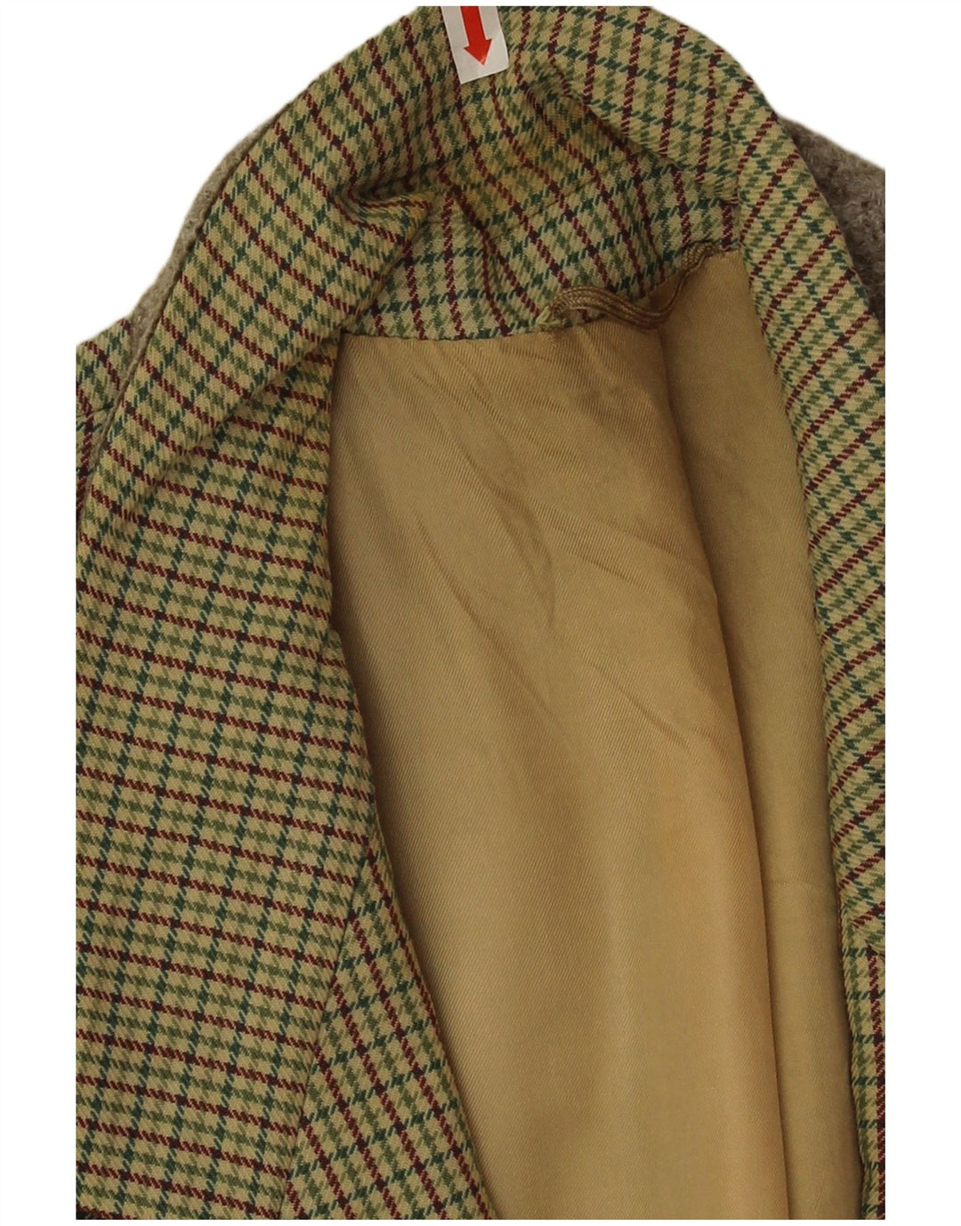 Pierre Laffitte Jaqueta masculina Longline Blazer Reino Unido 38 Médio Verde Houndstooth