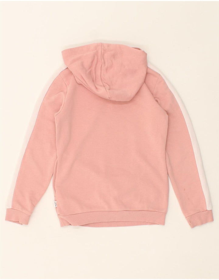 PUMA Girls Hoodie Jumper 7-8 Years Small  Pink Cotton Vintage Puma and Second-Hand Puma from Messina Hembry 