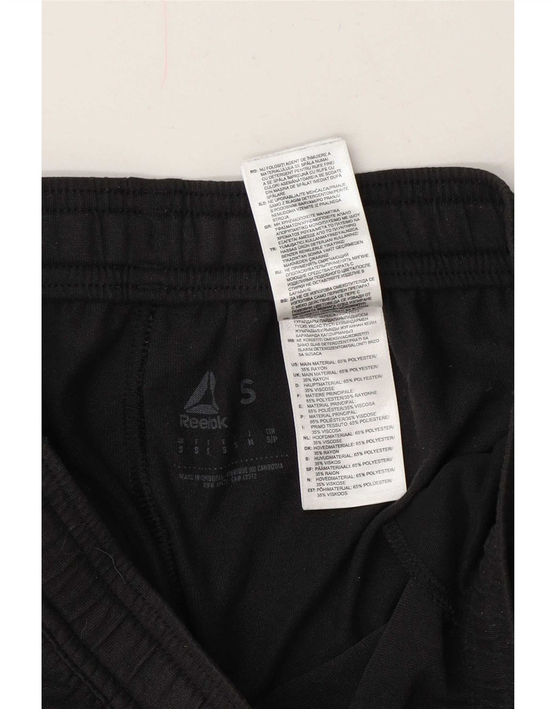 Shorts esportivos masculinos Reebok pequeno poliéster cinza