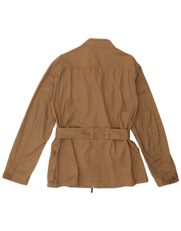 Jaqueta utilitária masculina Zara UK 42 XL algodão bege