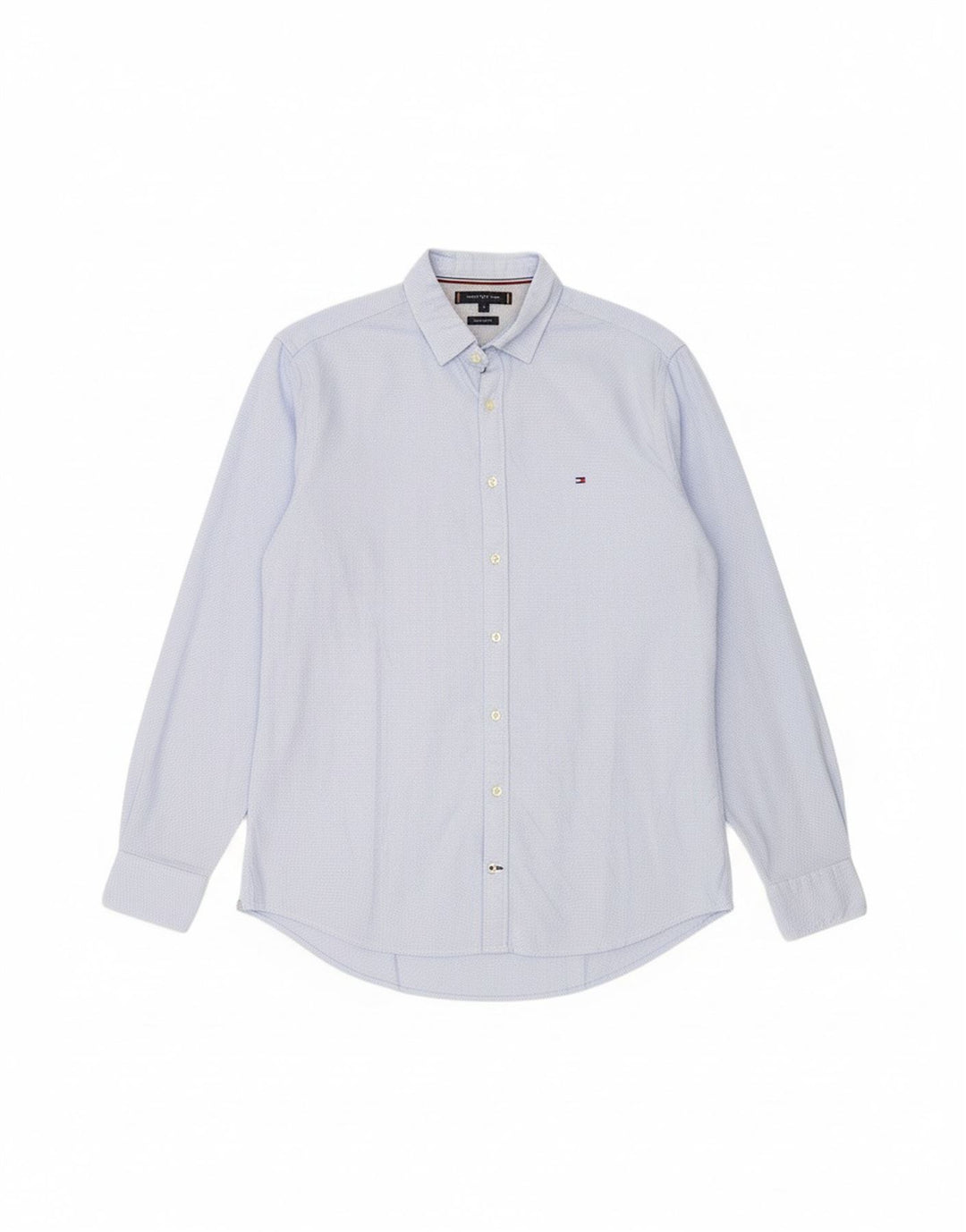 TOMMY HILFIGER Mens Regular Fit Shirt Large Blue Spotted Vintage Tommy Hilfiger and Second-Hand Tommy Hilfiger from Messina Hembry 