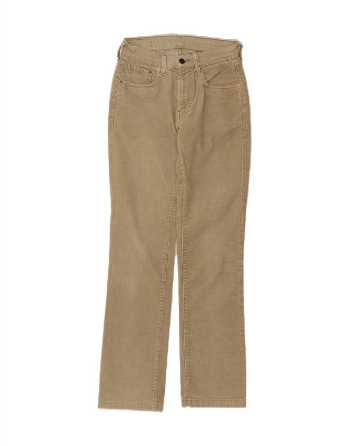 LEVI'S Womens 595 Straight Corduroy Trousers W27 L31 Beige Cotton Vintage Levi's and Second-Hand Levi's from Messina Hembry 