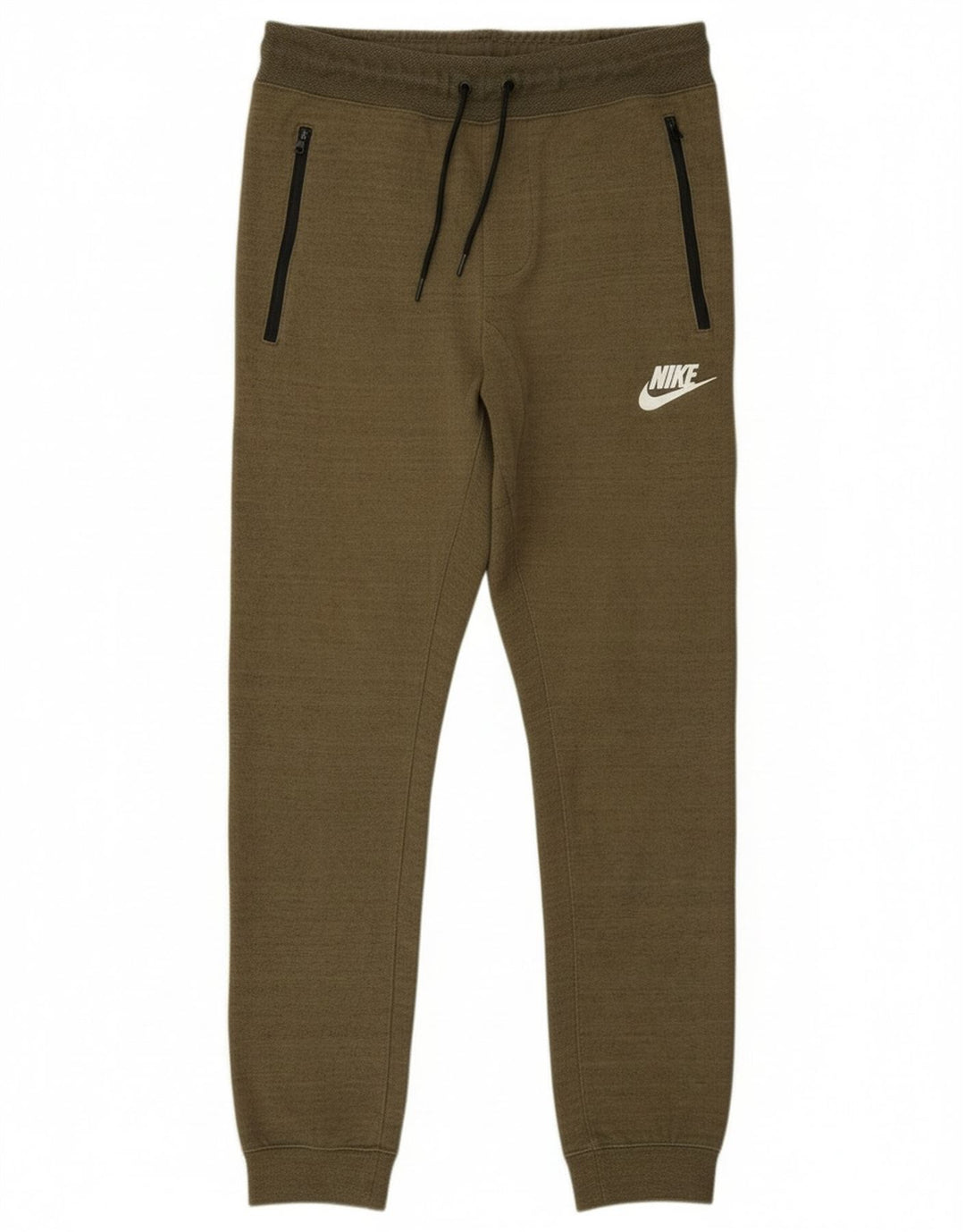 Calça de treino masculina Nike joggers pequeno algodão cáqui