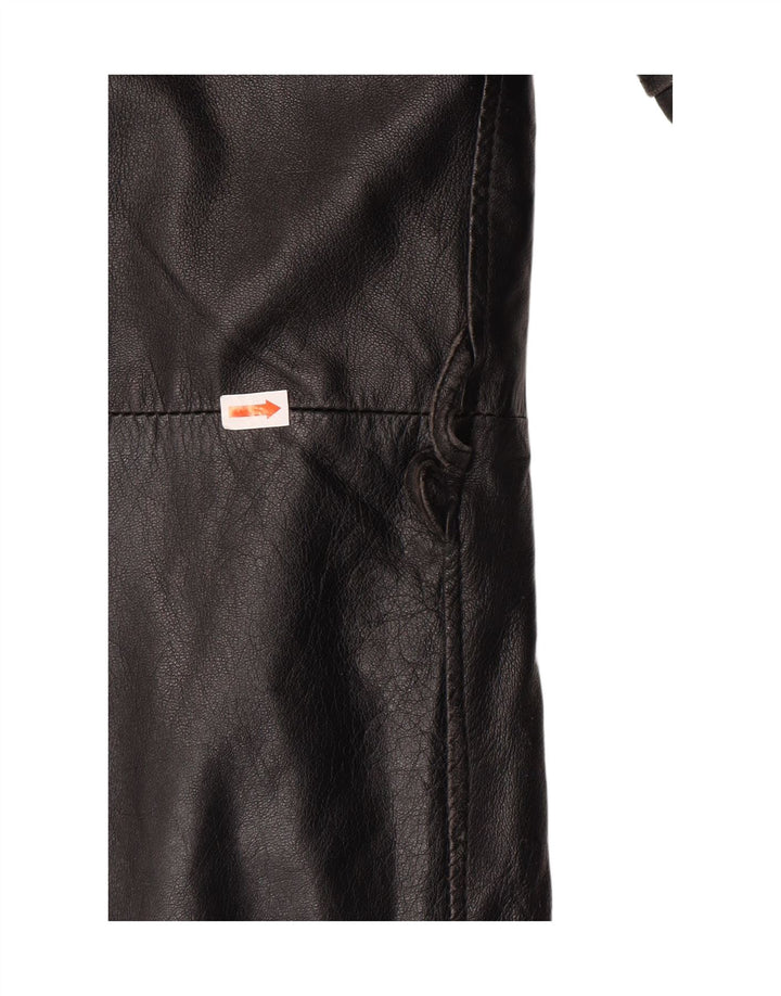 Casaco de couro masculino VINTAGE IT 50 grande preto