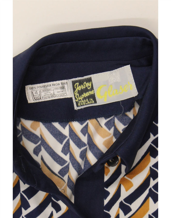 Blusa feminina GLASER com estampa abstrata UK 14 média multicolorida