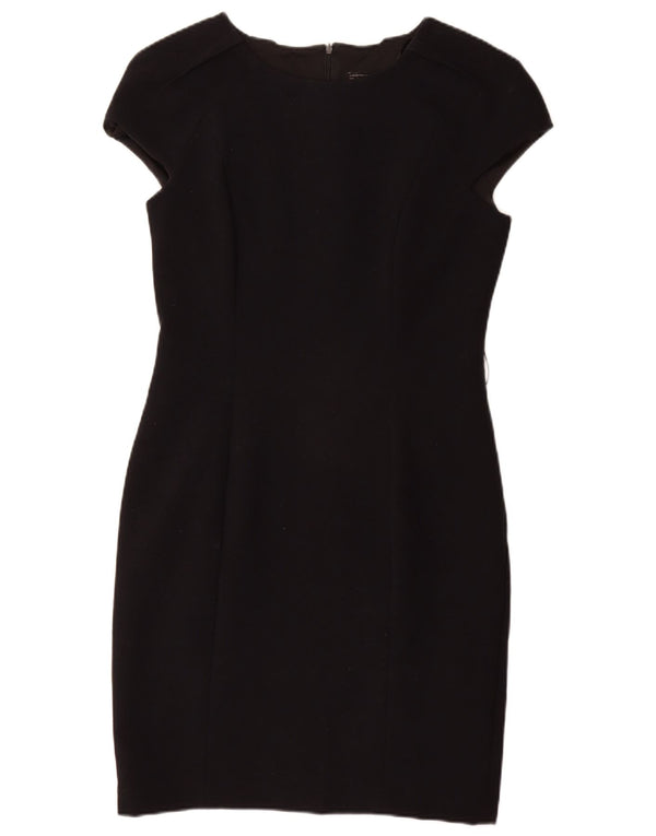 Vestido bodycon feminino Zara UK 18 XL preto poliéster