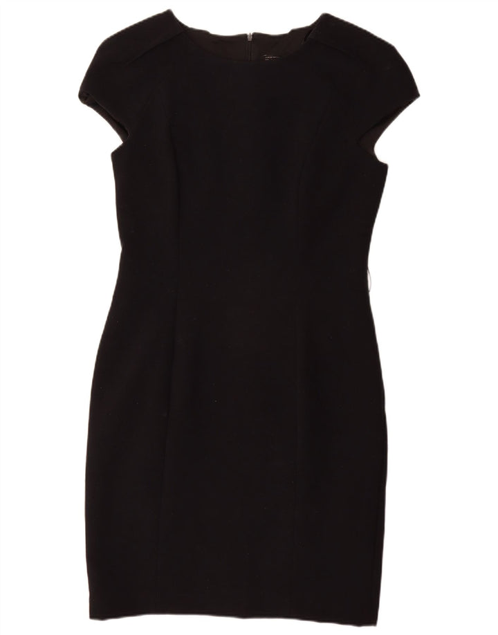Vestido bodycon feminino Zara UK 18 XL preto poliéster