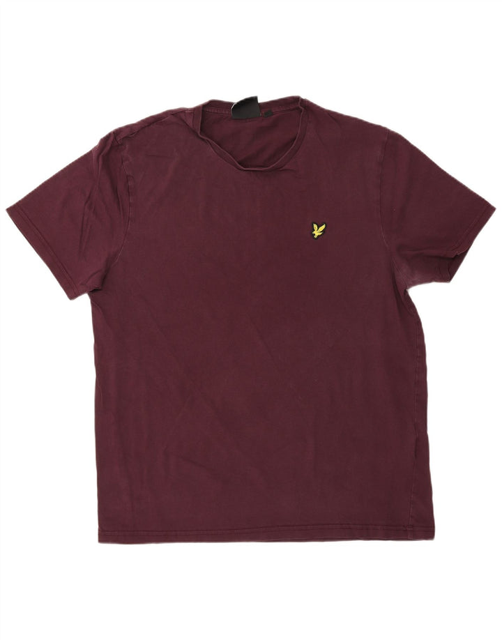Camiseta masculina LYLE & SCOTT grande algodão Borgonha