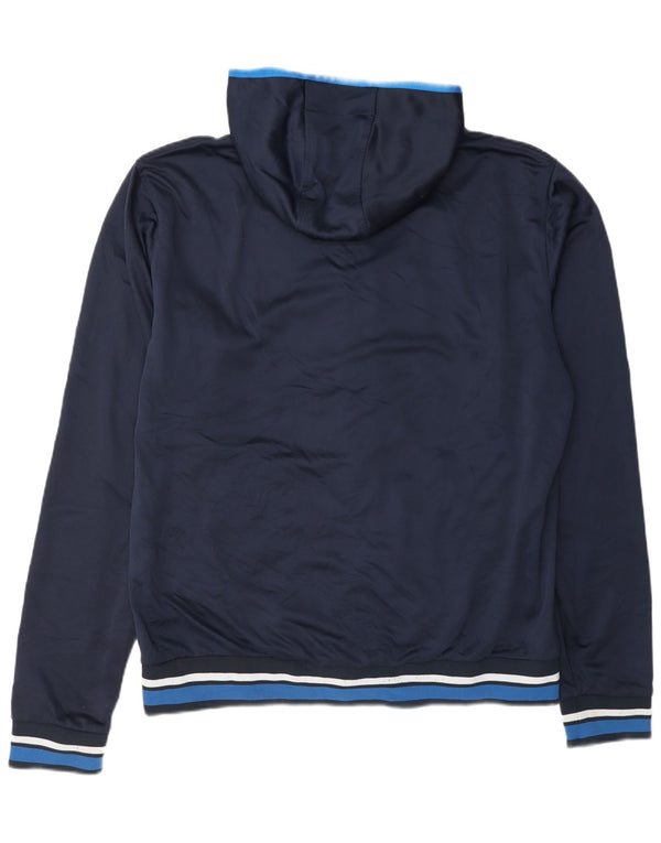 Asics Mens Hooded Tracksuit Top Jacket Grande Azul Marinho Colourblock
