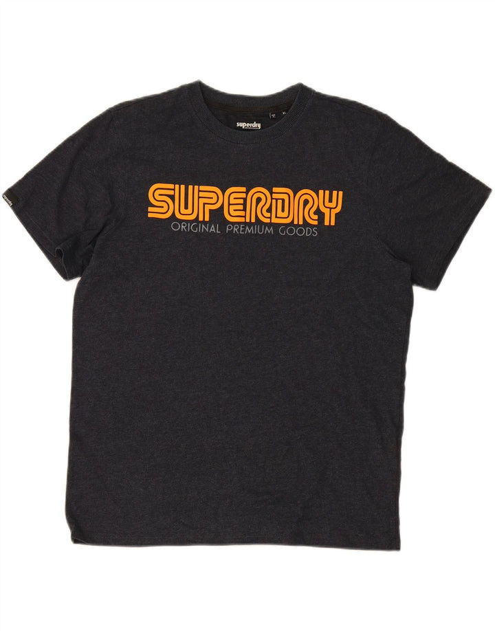 Camiseta gráfica masculina SUPERDRY Top XL cinza