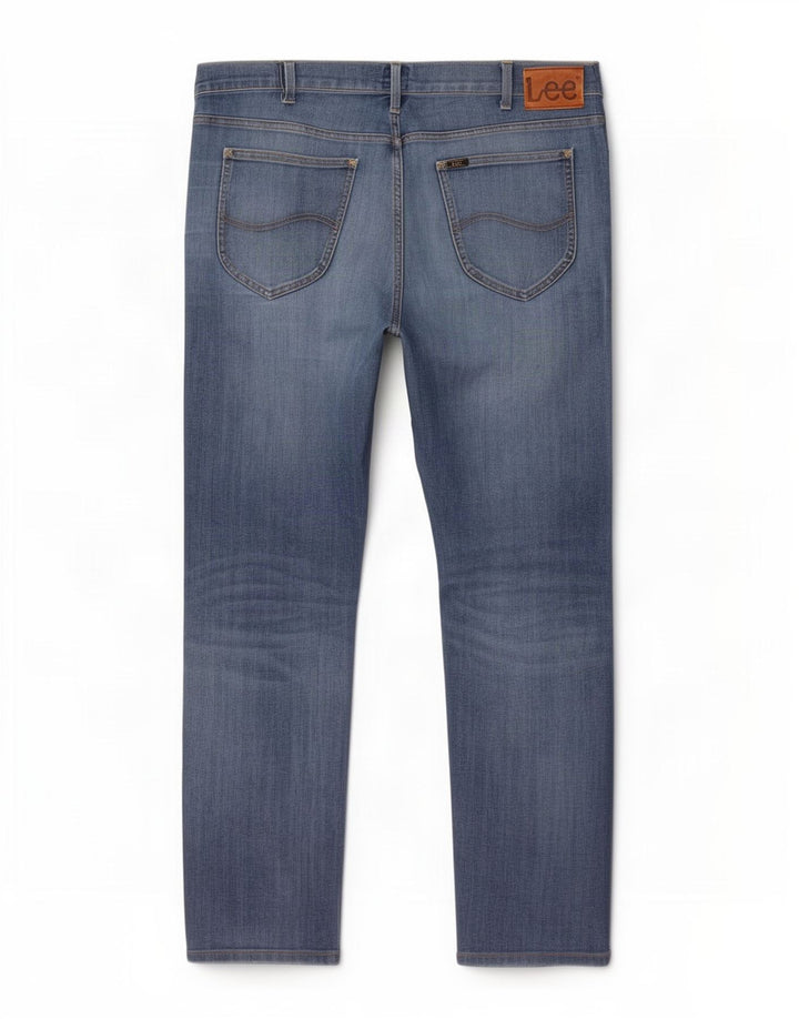 Lee Mens Daren Zip Fly Slim Jeans W36 L32 Azul Algodão
